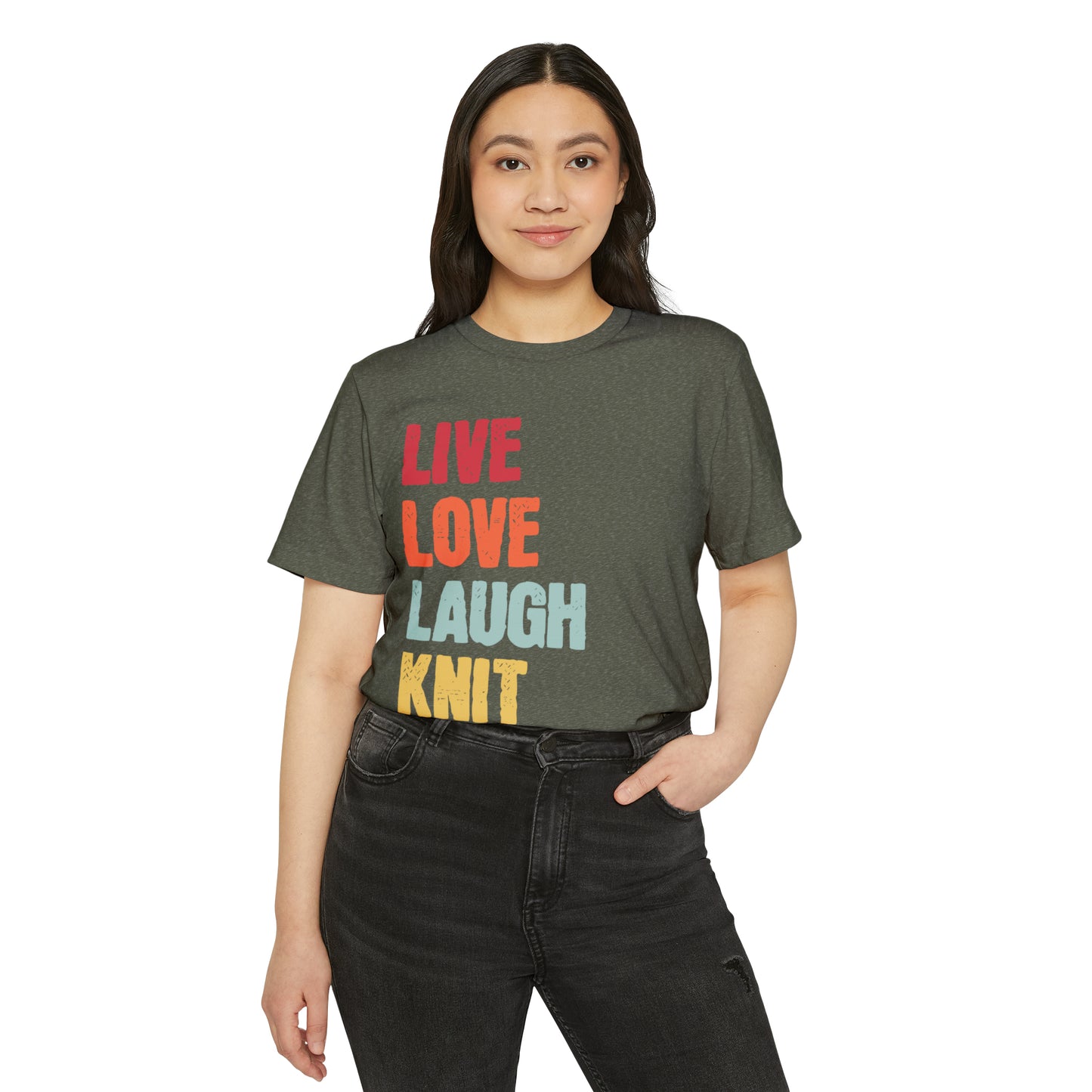 Love Love Laugh Knit Unisex Recycled Organic T-Shirt