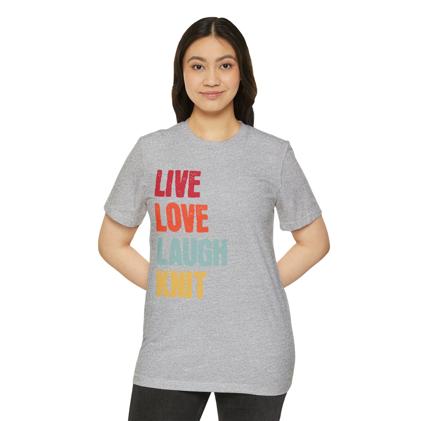 Love Love Laugh Knit Unisex Recycled Organic T-Shirt