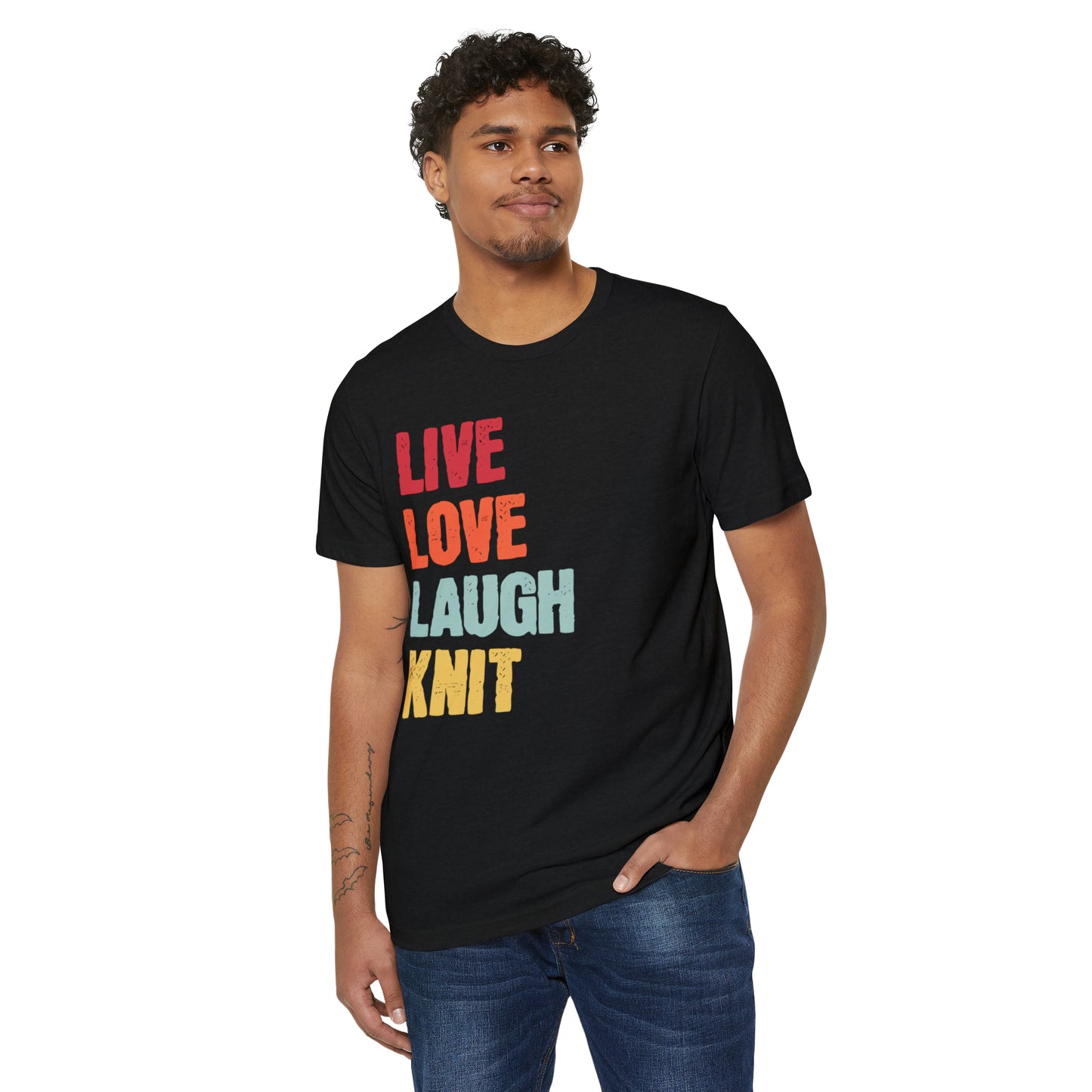 Love Love Laugh Knit Unisex Recycled Organic T-Shirt