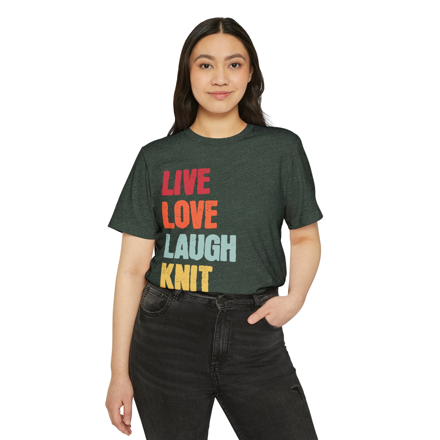 Love Love Laugh Knit Unisex Recycled Organic T-Shirt