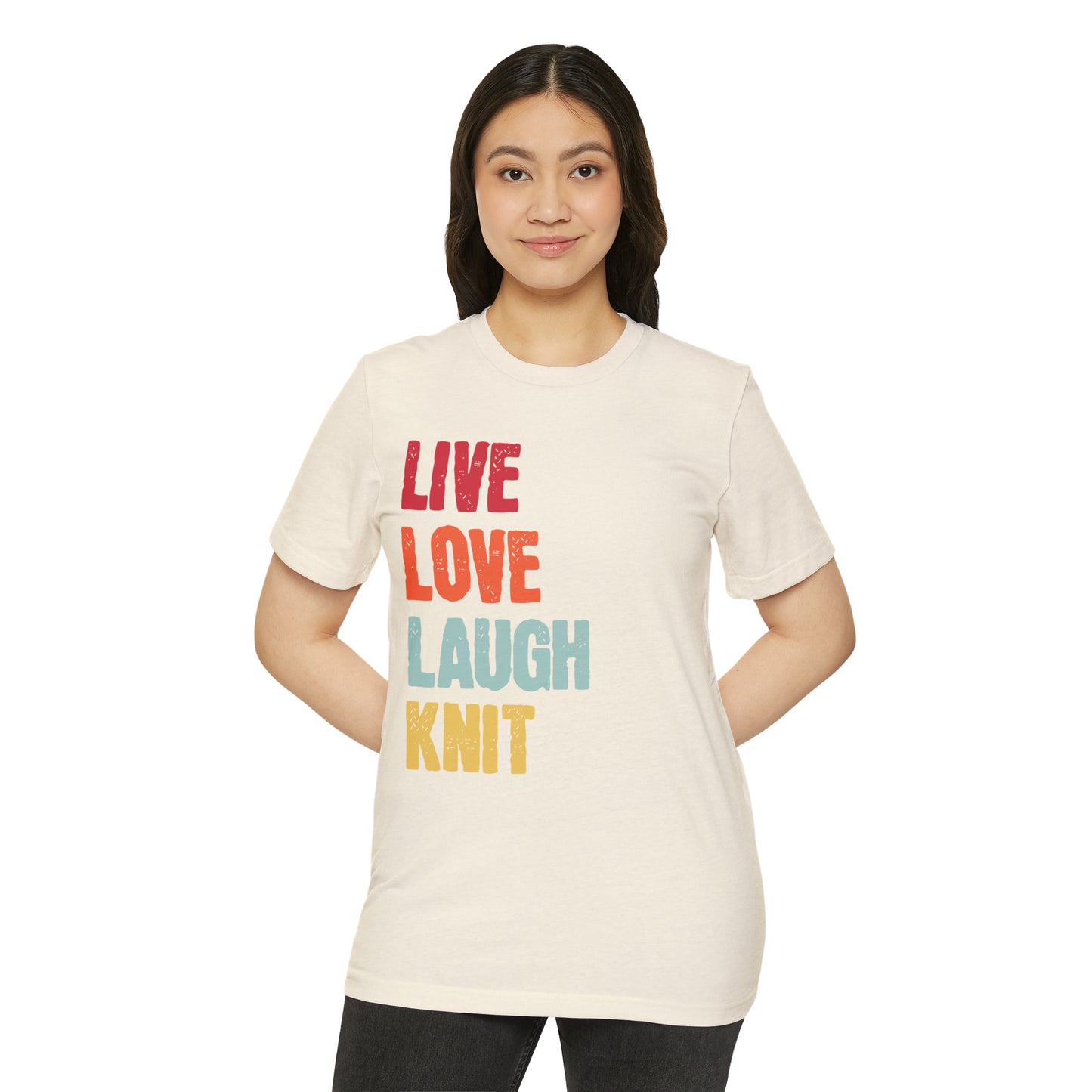 Love Love Laugh Knit Unisex Recycled Organic T-Shirt