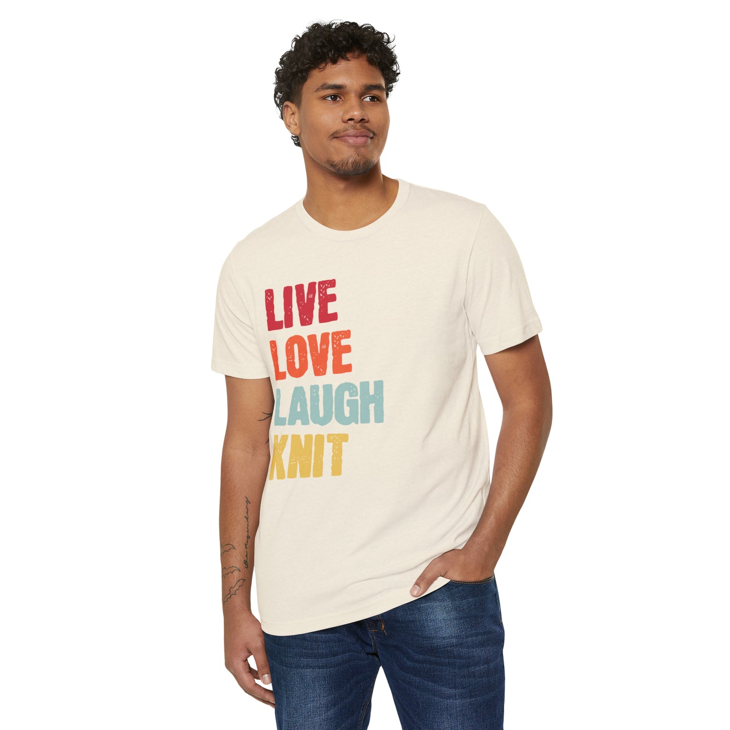 Love Love Laugh Knit Unisex Recycled Organic T-Shirt