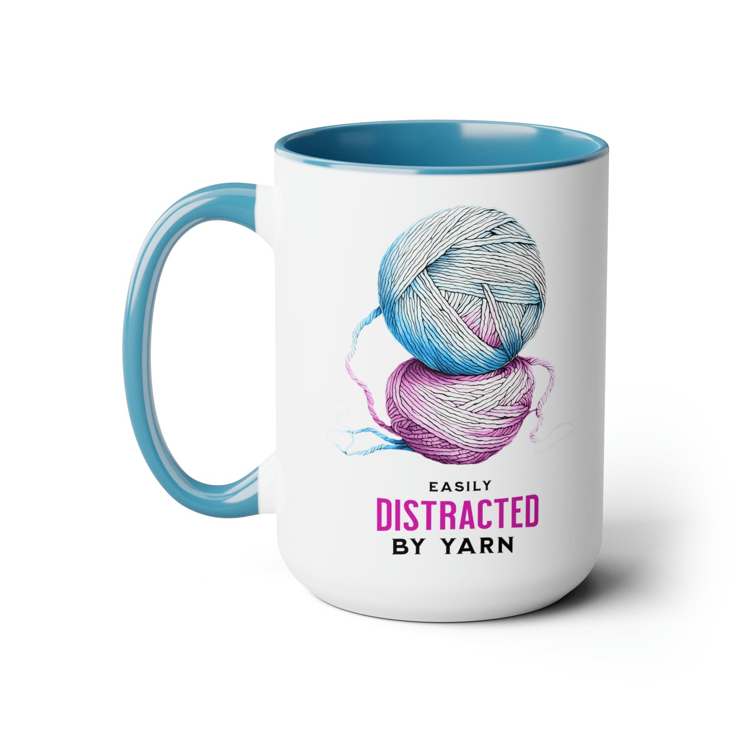 Easily Distracted by Yarn Crocheting Coffee Mug15oz