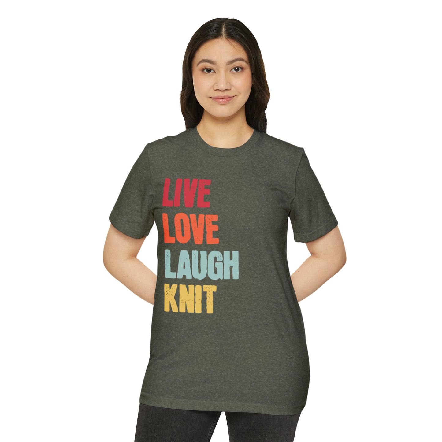 Love Love Laugh Knit Unisex Recycled Organic T-Shirt