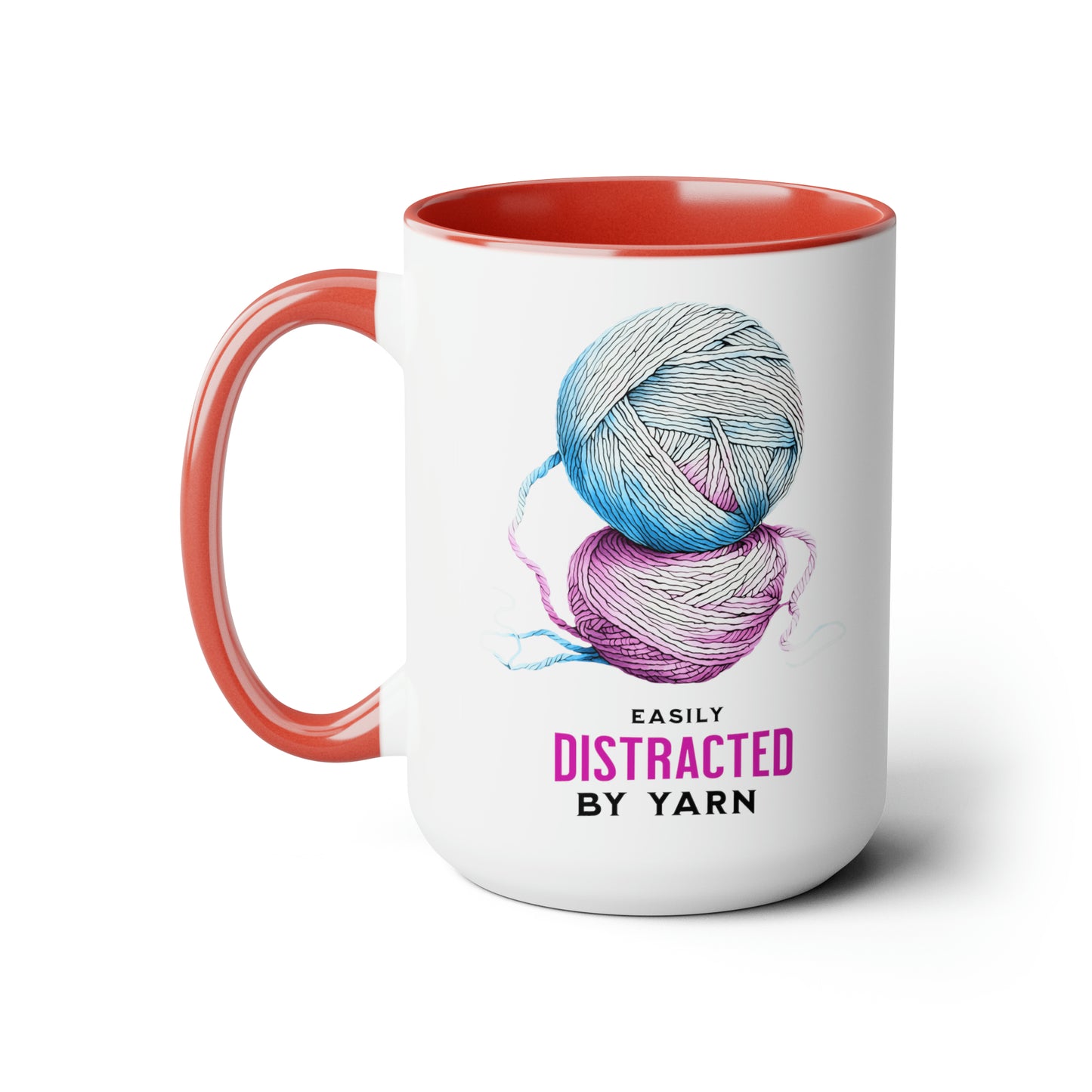 Easily Distracted by Yarn Crocheting Coffee Mug15oz