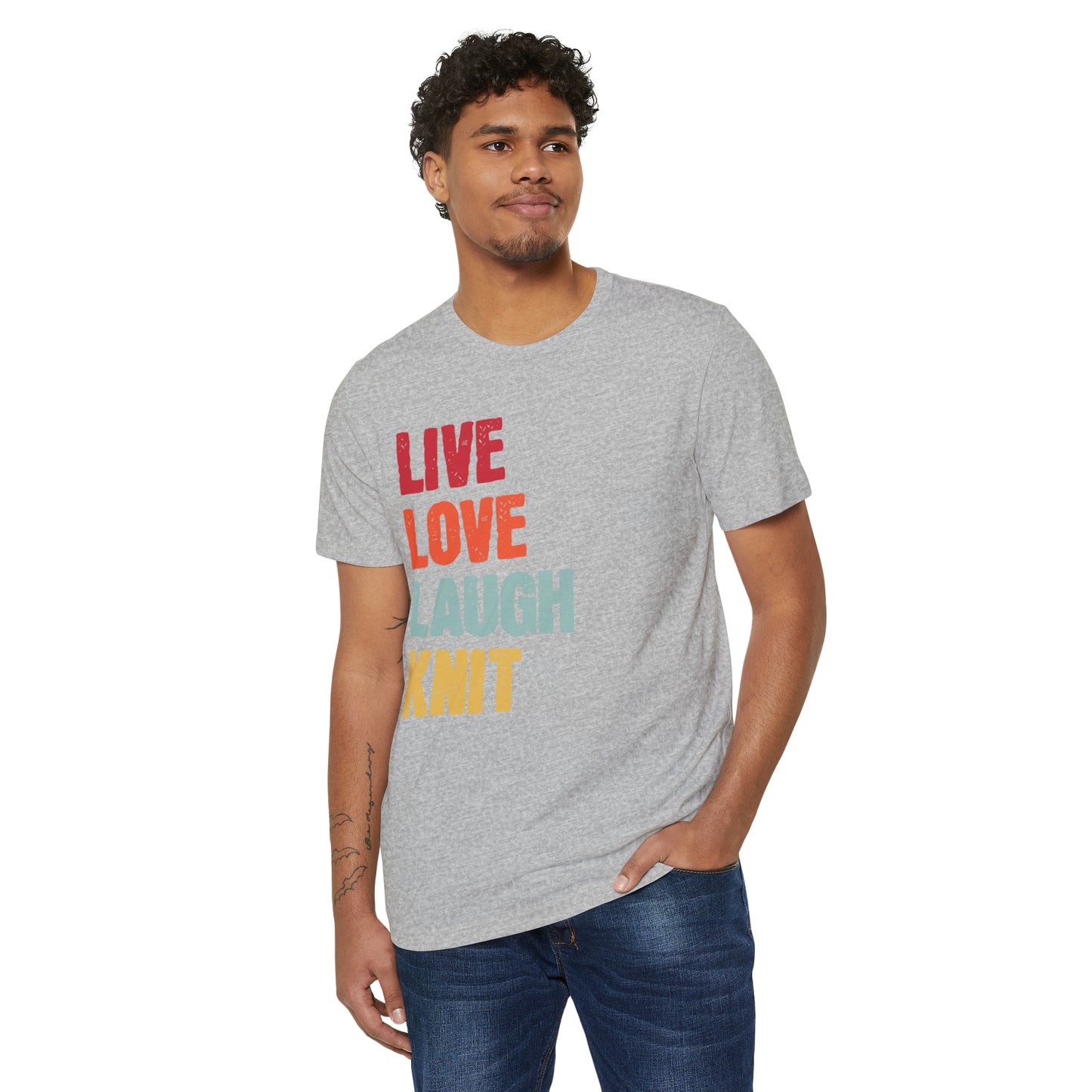 Love Love Laugh Knit Unisex Recycled Organic T-Shirt