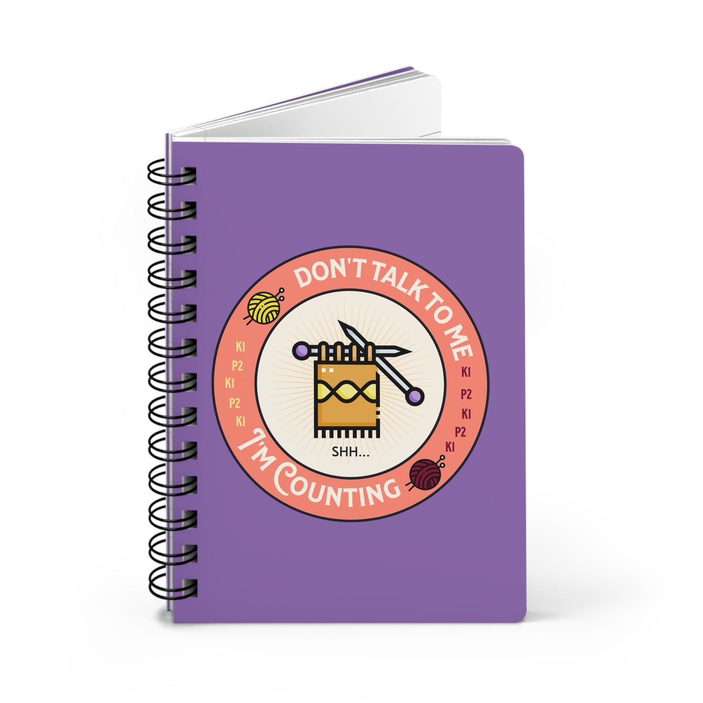 I'm Counting Knitting Spiral Bound Journal Purple