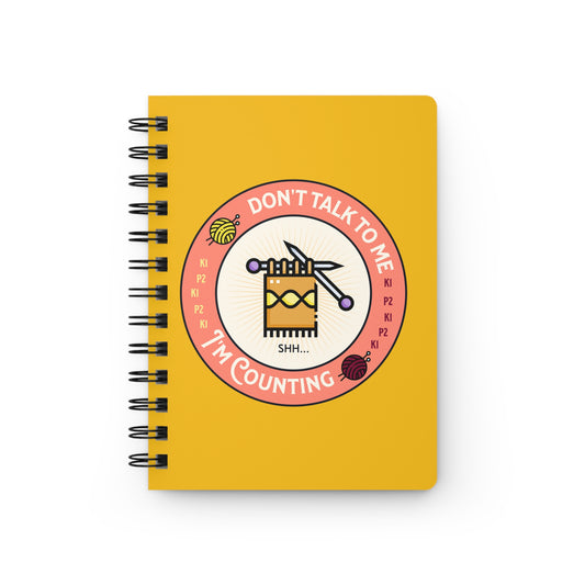 I'm Counting Knitting Spiral Bound Journal Yellow